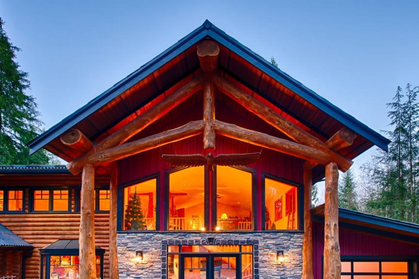 Twilight Exterior Timber Home Architectural Photography