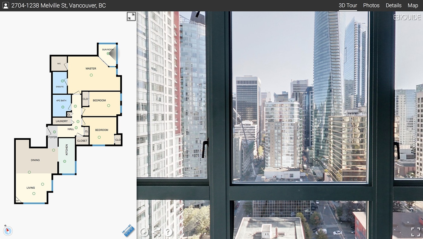 Image - iGUIDE® screenshot 2704-1238 Melville Street Vancouver