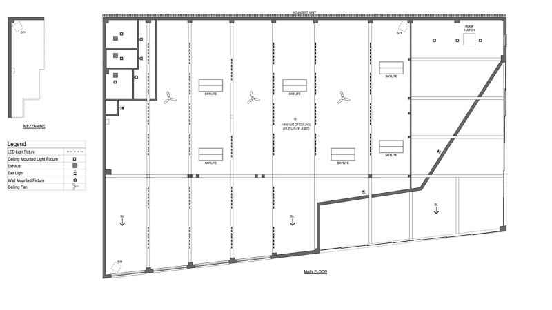 Reflected Ceiling Plan Drawing for Commercial Building